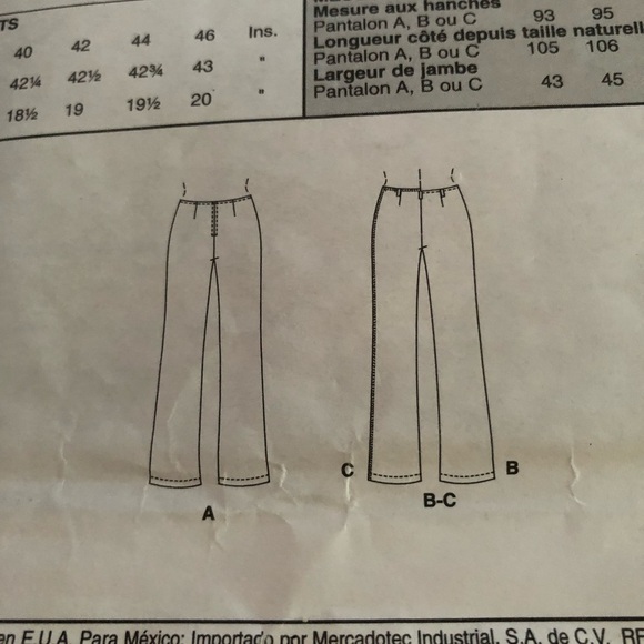 McCall's Sewing Pattern 3657 - Women's Pants- multi size pants pattern. - Picture 5 of 6